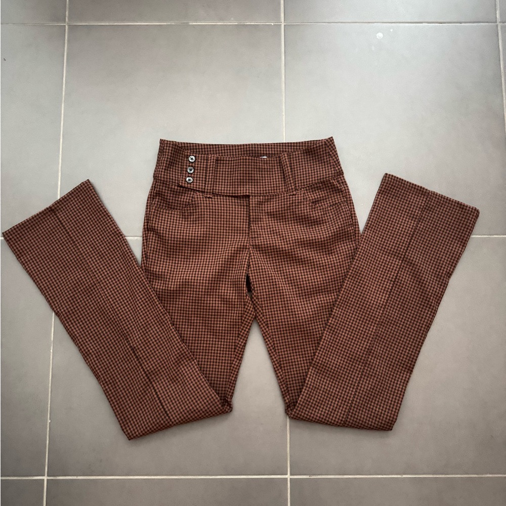Urban Outfitters Brown Plaid Trousers